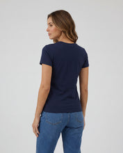 Cargar imagen en el visor de la galería, Camiseta Mujer Cuello Redondo Azul Navy