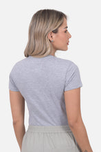 Cargar imagen en el visor de la galería, Camiseta Mujer Cuello Redondo Gris Jaspe