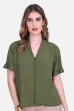 Cargar imagen en el visor de la galería, Blusa Ana - Verde Militar