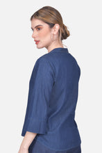 Cargar imagen en el visor de la galería, Blusa Samanta Azul Navy
