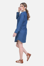 Cargar imagen en el visor de la galería, Vestido Bela Azul Navy