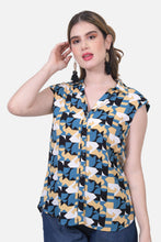 Cargar imagen en el visor de la galería, Blusa Florina Petroleo
