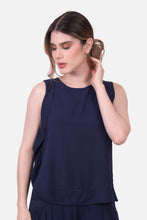 Cargar imagen en el visor de la galería, Blusa Giennah Azul Navy