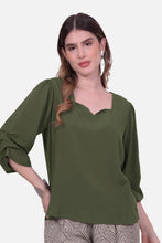 Cargar imagen en el visor de la galería, Blusa Ikia Verde