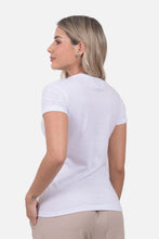 Cargar imagen en el visor de la galería, Camiseta Mujer Cuello Redondo Blanca