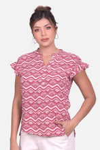 Cargar imagen en el visor de la galería, Blusa Ankara Vinotinto