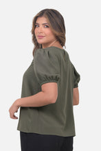 Cargar imagen en el visor de la galería, Blusa Melina Verde Militar