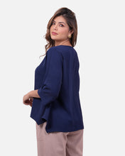 Cargar imagen en el visor de la galería, Blusa Lena Azul Navy