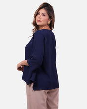 Cargar imagen en el visor de la galería, Blusa Lena Azul Navy
