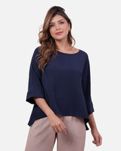 Cargar imagen en el visor de la galería, Blusa Lena Azul Navy