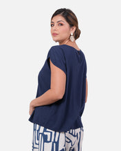 Cargar imagen en el visor de la galería, Blusa Eleonora Azul Navy
