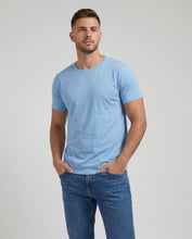 Cargar imagen en el visor de la galería, Camiseta Hombre Cuello Redondo Delgado Cielo Jaspe