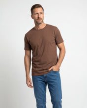 Cargar imagen en el visor de la galería, Camiseta Hombre Cuello Redondo Delgado Cafe Jaspe