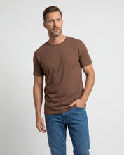 Cargar imagen en el visor de la galería, Camiseta Hombre Cuello Redondo Delgado Cafe Jaspe