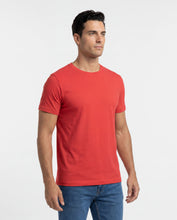 Cargar imagen en el visor de la galería, Camiseta Hombre Cuello Redondo Delgado Roja