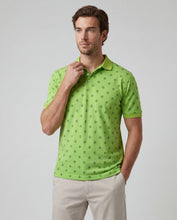 Cargar imagen en el visor de la galería, Polo Estampada Blanco - Verde Limon