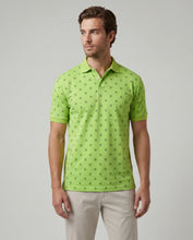 Cargar imagen en el visor de la galería, Polo Estampada Blanco - Verde Limon