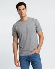 Cargar imagen en el visor de la galería, Camiseta Hombre Cuello Doble Gris Jaspe