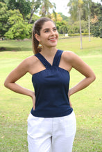 Cargar imagen en el visor de la galería, Blusa Serisa Azul Navy