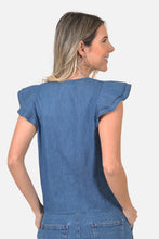 Cargar imagen en el visor de la galería, Blusa Alicia Azul Medio