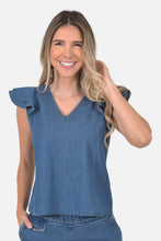 Cargar imagen en el visor de la galería, Blusa Alicia Azul Medio