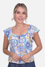 Cargar imagen en el visor de la galería, Blusa Atria Azul Hortencia