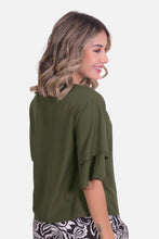 Cargar imagen en el visor de la galería, Blusa Elma Verde Militar