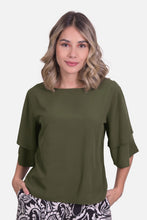 Cargar imagen en el visor de la galería, Blusa Elma Verde Militar