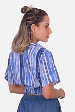 Cargar imagen en el visor de la galería, Blusa Nankin Azul