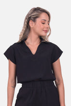 Cargar imagen en el visor de la galería, Blusa Tunez Negra
