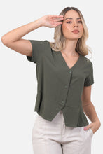 Cargar imagen en el visor de la galería, Blusa Flavia Verde Militar