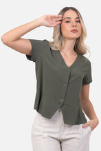Cargar imagen en el visor de la galería, Blusa Flavia Verde Militar