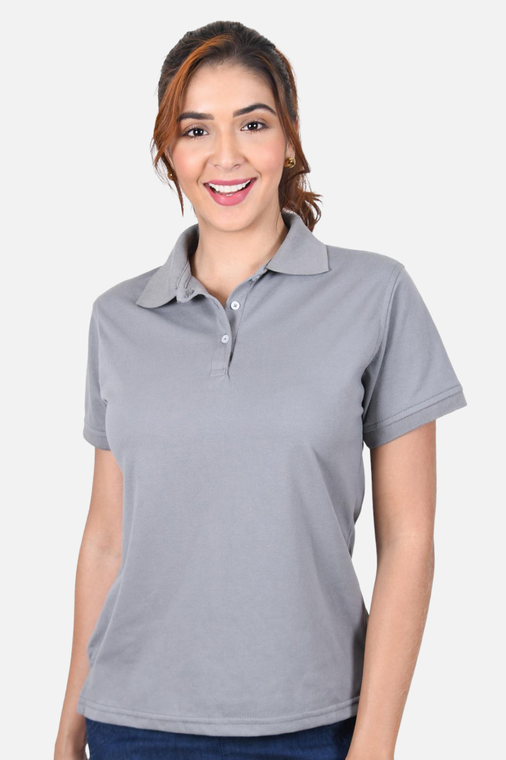 Polo Mujer Gris Claro