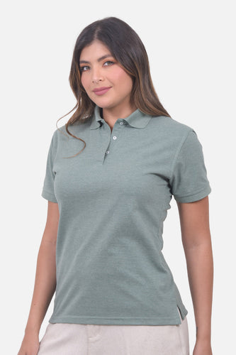 Polo Mujer Verde Jaspe