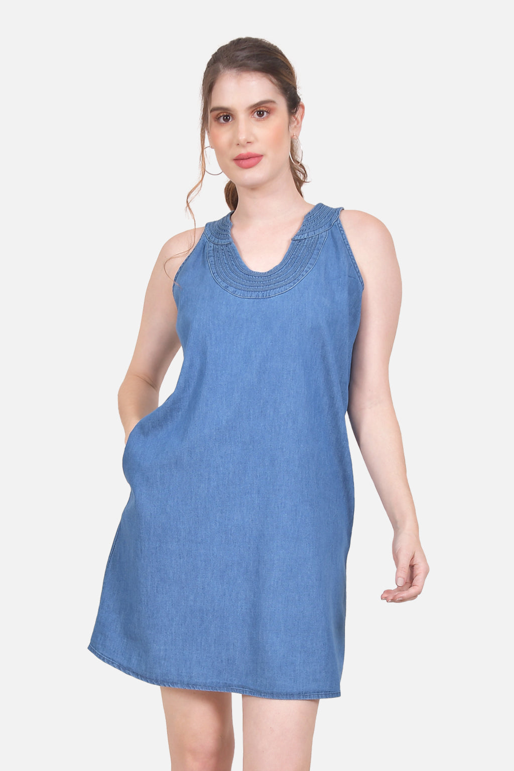 Vestido Basili Azul Medio