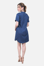Cargar imagen en el visor de la galería, Vestido Jiron - Azul Medio
