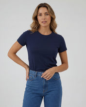 Cargar imagen en el visor de la galería, Camiseta Mujer Cuello Redondo Azul Navy
