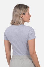 Cargar imagen en el visor de la galería, Camiseta Mujer Cuello Redondo Gris Jaspe
