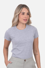 Cargar imagen en el visor de la galería, Camiseta Mujer Cuello Redondo Gris Jaspe
