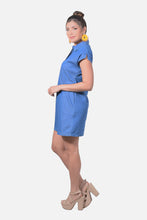 Cargar imagen en el visor de la galería, Vestido Merced Azul Medio
