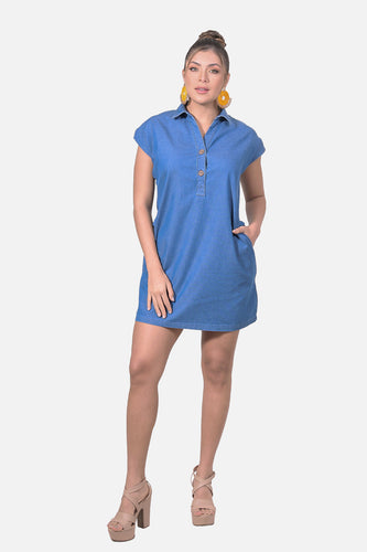 Vestido Merced Azul Medio
