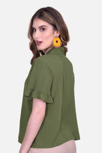Cargar imagen en el visor de la galería, Blusa Ana - Verde Militar
