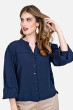 Cargar imagen en el visor de la galería, Blusa Maria - Azul Navy
