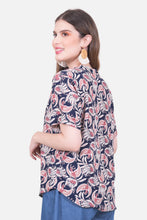 Cargar imagen en el visor de la galería, Blusa Eugenia - Azul Navy
