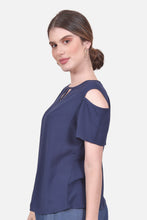 Cargar imagen en el visor de la galería, Blusa Zoraida - Azul Navy
