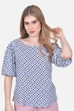 Cargar imagen en el visor de la galería, Blusa Maya Azul Navy
