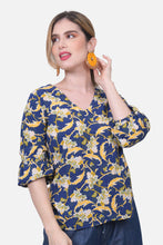 Cargar imagen en el visor de la galería, Blusa Danae Azul Navy
