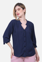 Cargar imagen en el visor de la galería, Blusa Rita Azul Navy
