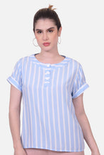 Cargar imagen en el visor de la galería, Blusa Elvira Azul Claro

