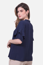 Cargar imagen en el visor de la galería, Blusa Clemencia Azul Navy
